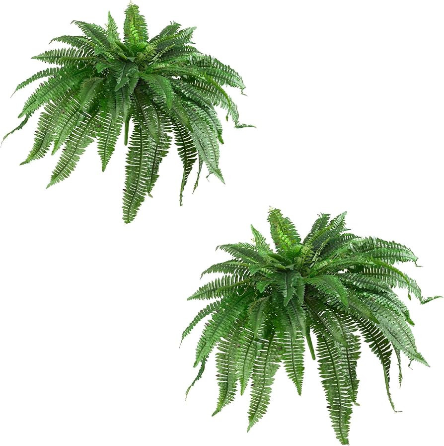 Nearly Natural 48IN Artificial Boston Fern Large Hanging Plant, Set of 2 Artificial Ferns that Lo... | Amazon (US)