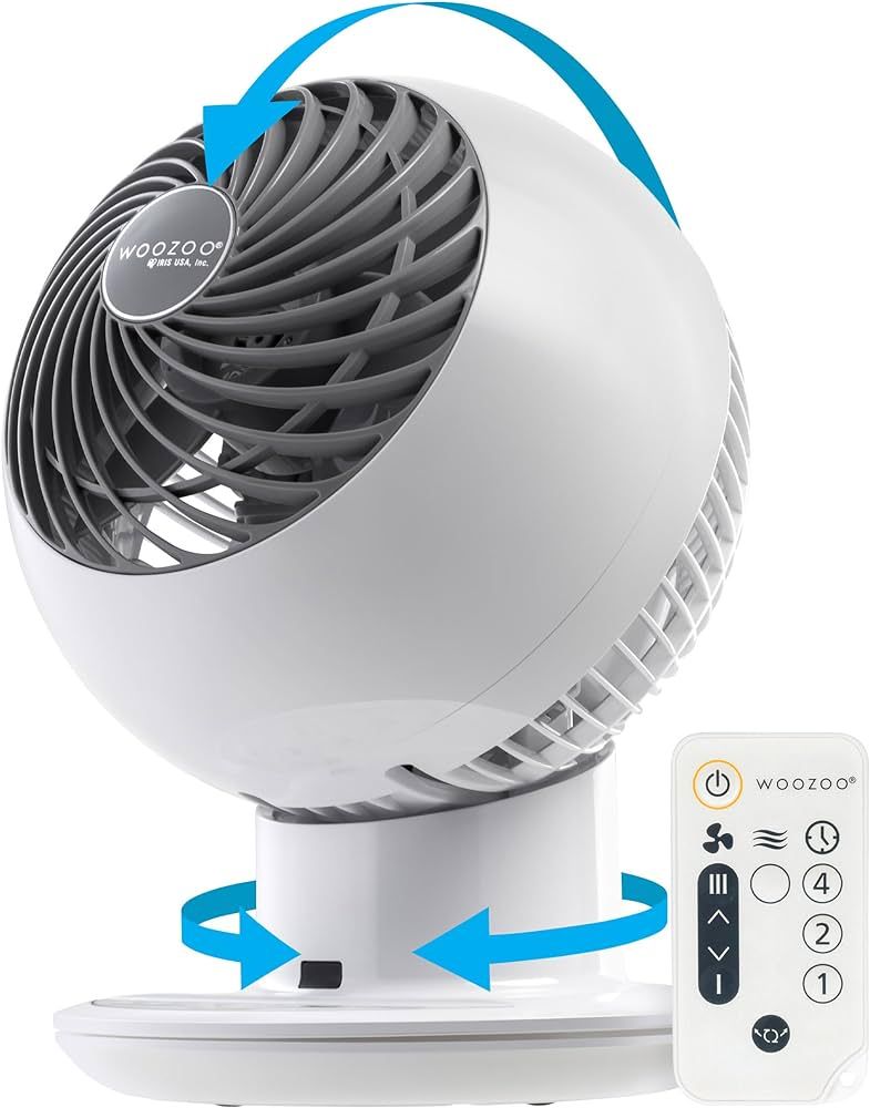 IRIS USA WOOZOO Fan with Remote, Oscillating Fan, Desk Fan, Table Air Circulator, Globe Fan, Fan ... | Amazon (US)