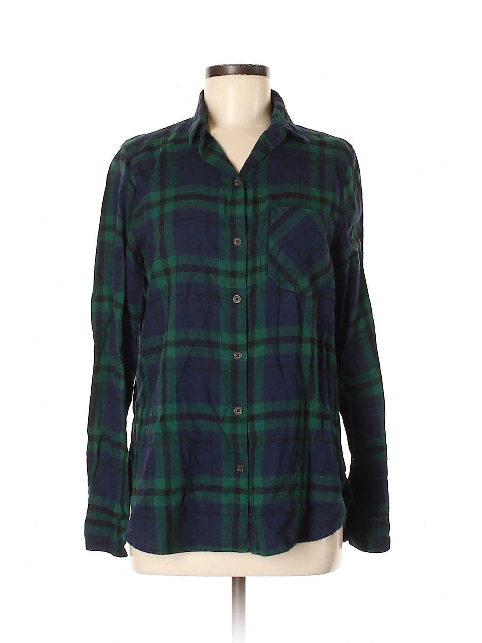 Old Navy Long Sleeve Button Down Shirt Size 8: Blue Women's Tops - 51195942 | thredUP