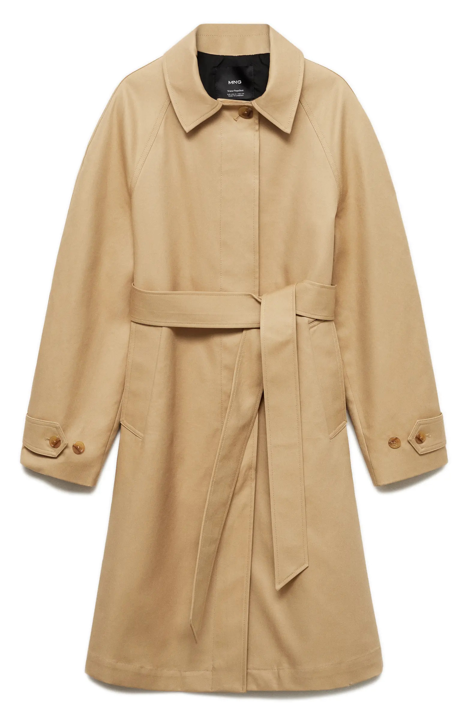 MANGO Tie Belt Trench Coat | Nordstrom | Nordstrom