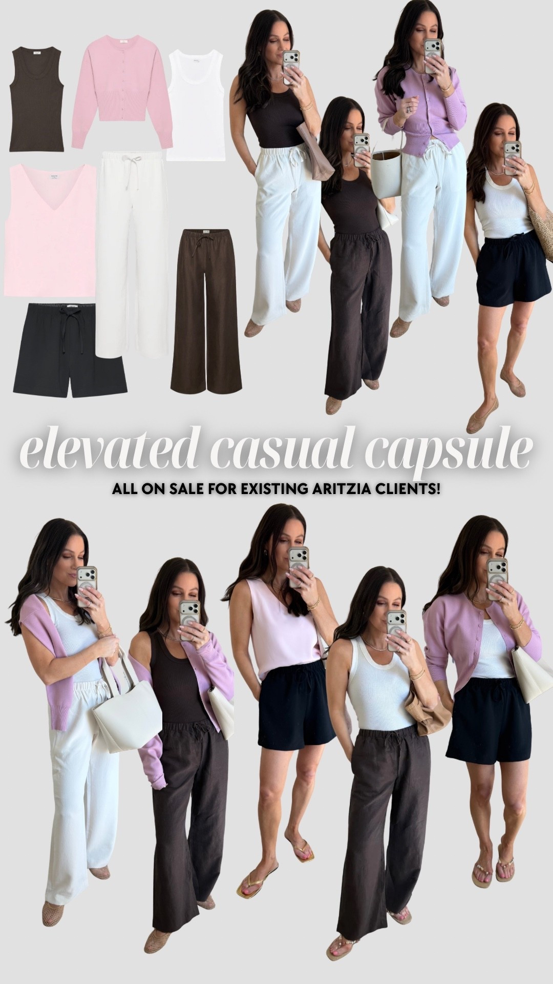 These are the elevated staples that will create endless outfits for you this summer from work to weekends and vacations, too! I did my true size in every piece. 

And guess what else? Aritzia’s Private Summer Sale for existing clients is live now! Be on the lookout for an email or notification on the app that will say what day you qualify to shop. And if you don’t qualify now, don’t worry - the Public Sale will start later this month. Sign in to your account to build your bag now! 

@Aritzia #Ad #AritziaPartner #PaidLink