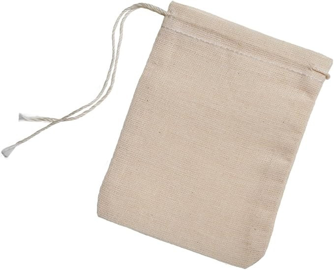 Cotton Muslin Bags 100 Count (2.75 x 3.75 inches) Natural Drawstring, made with 100% cotton in th... | Amazon (US)