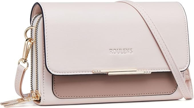 Roulens Small Crossbody Bag for Women,Cell Phone Purse Women's Shoulder Handbags Wallet Purse wit... | Amazon (US)