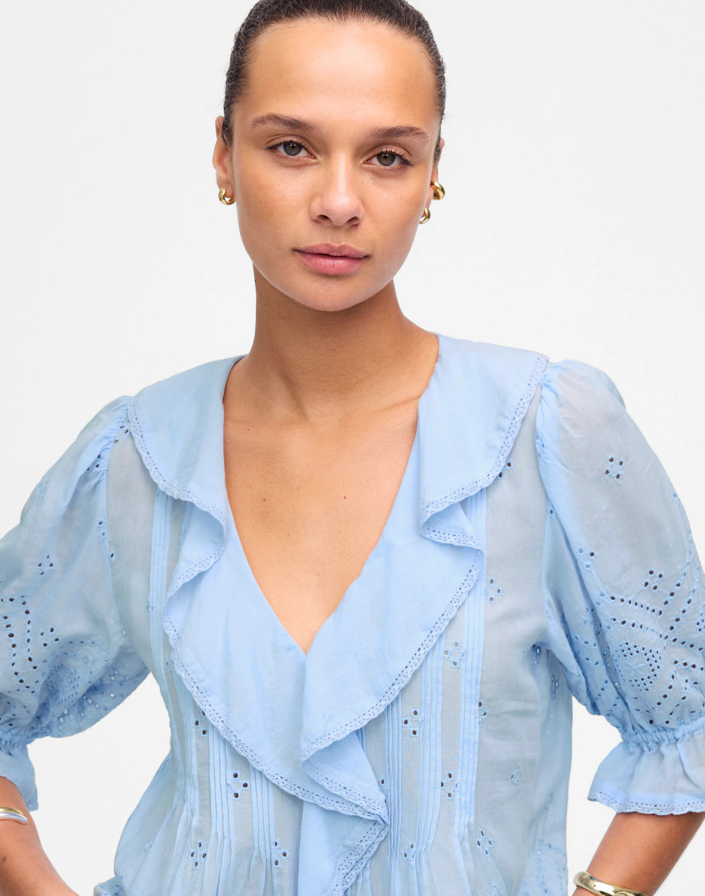 Ruffled Puff-Sleeve Top | Madewell