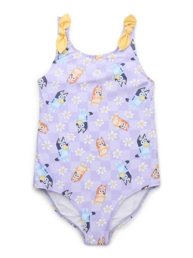 Bluey Girls One Piece Swimsuit with UPF 50+, Sizes 4-12 | Walmart (US)