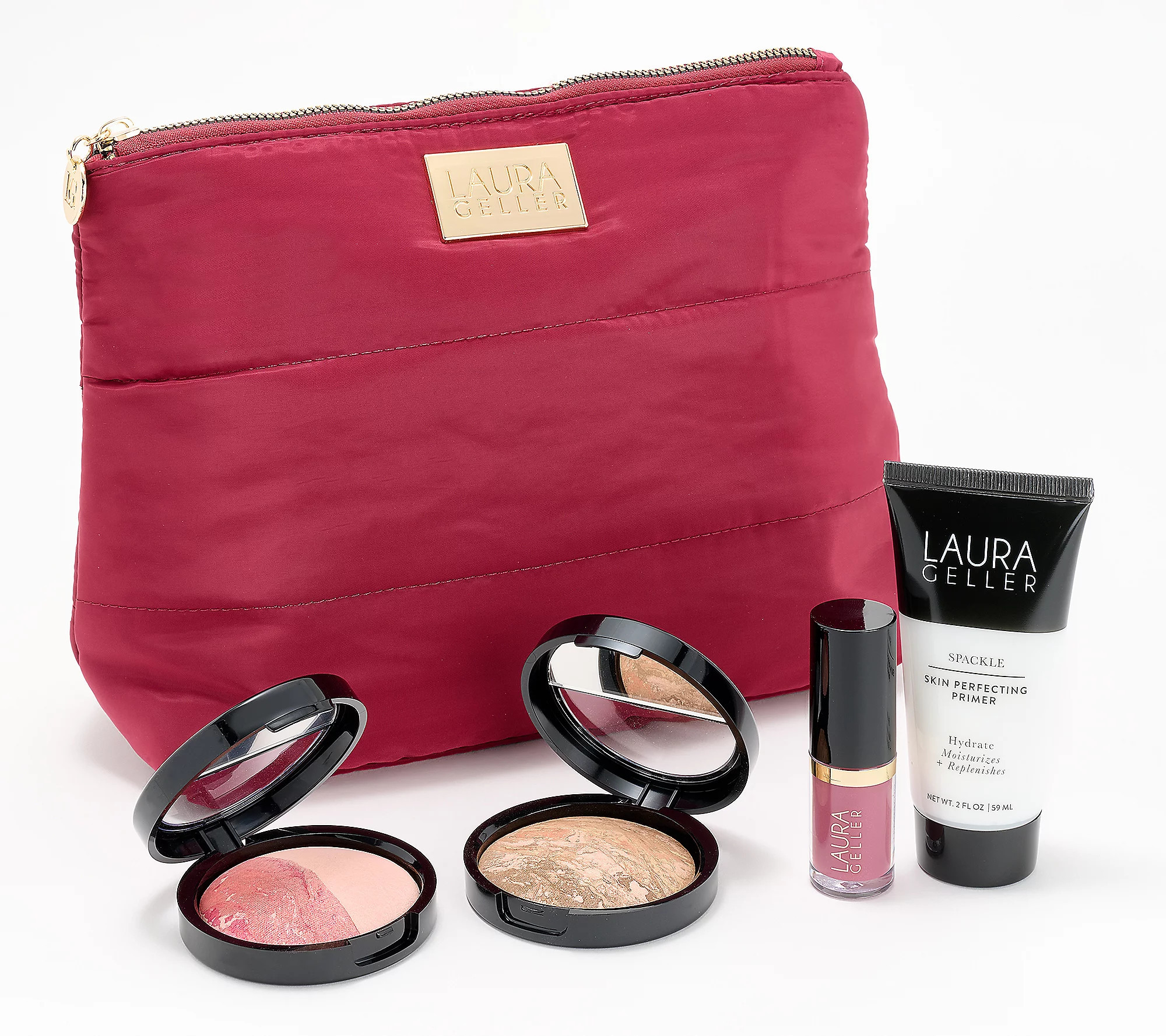 Laura Geller Hydrate & Glow 4-Piece Collection with Bag | QVC