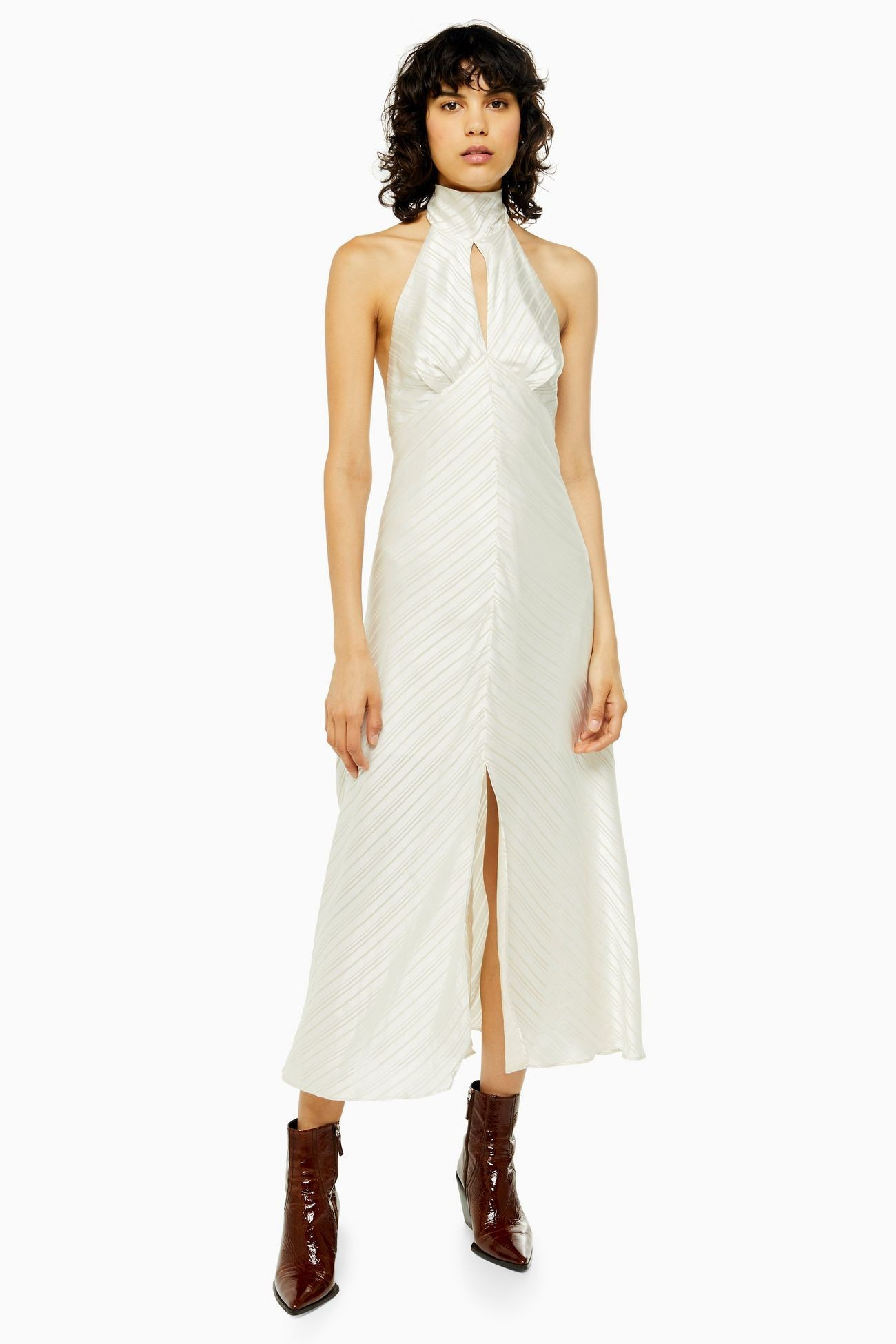 Burnout Halter Neck Dress | Topshop UK