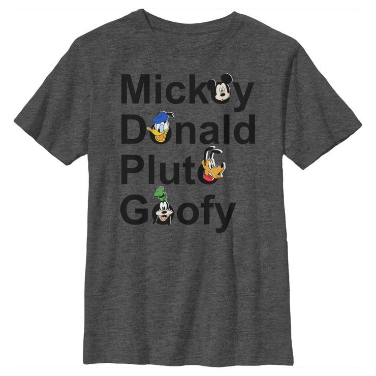 Boy's Disney Mickey Donald Pluto Goofy T-Shirt | Target