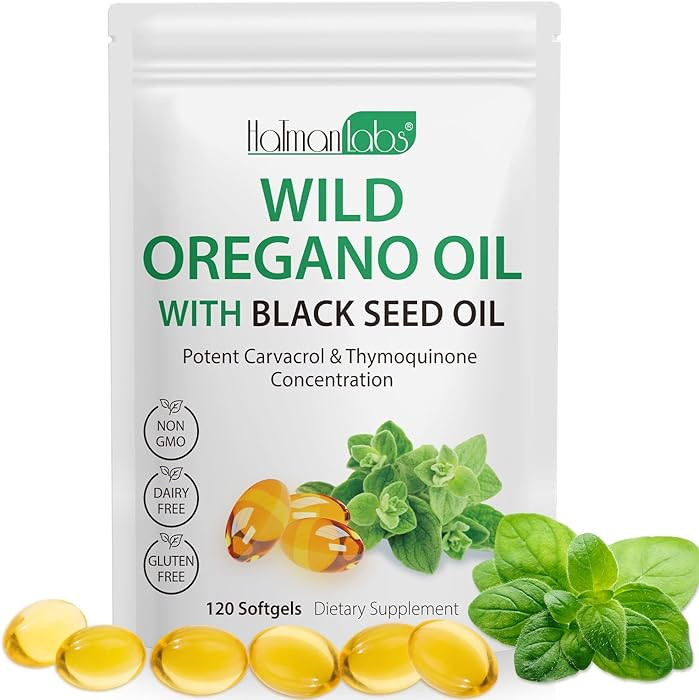 Oil of Oregano with Black Seed Oil, Organic Oregano Oil Softgels,Oregano Oil Capsules Organic,Non... | Amazon (US)