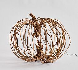 Lit Natural Pumpkin | Pottery Barn (US)