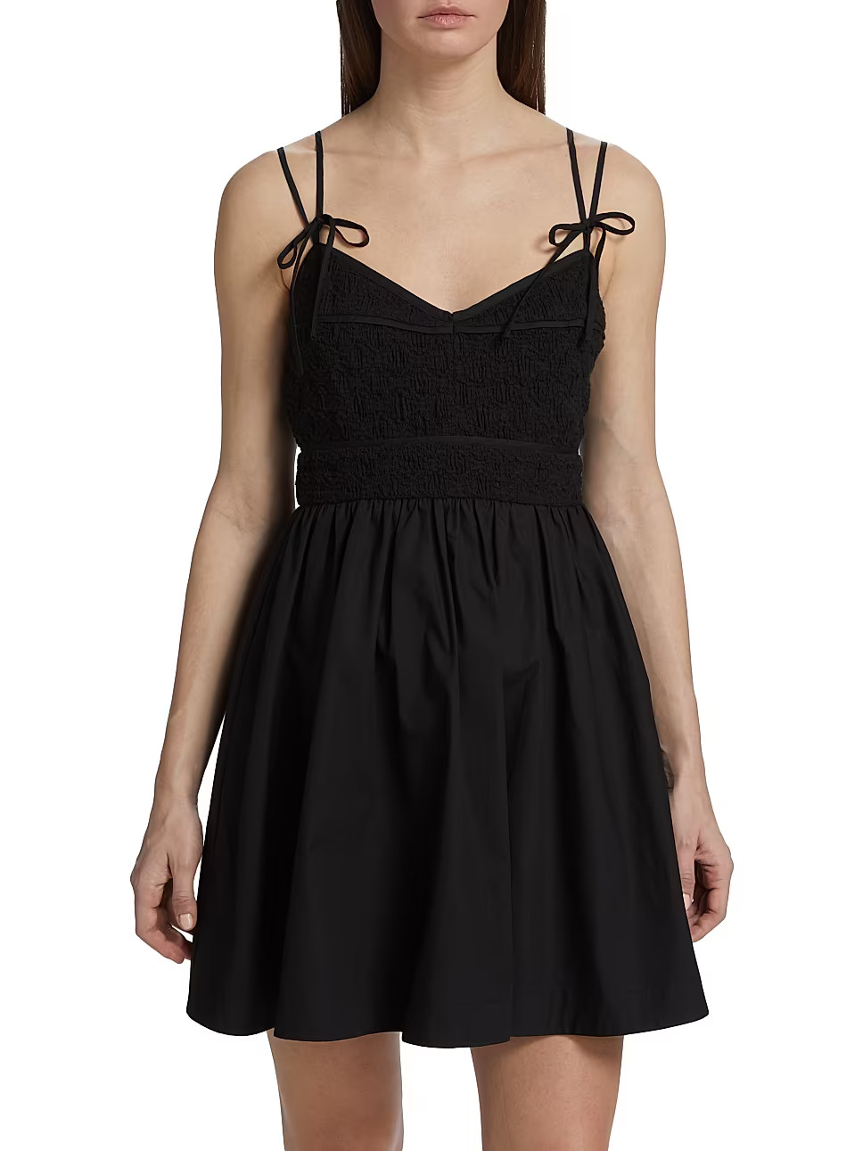 Monti Smocked Tie-Strap Minidress | Saks Fifth Avenue