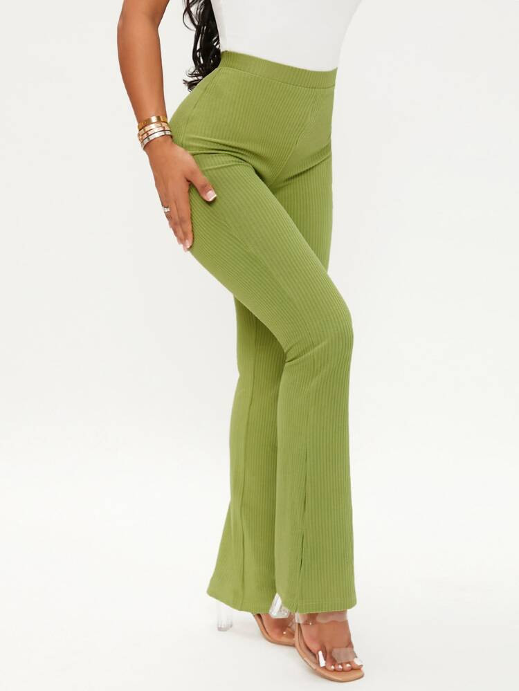 SHEIN SXY High Waist Split Hem Flare Leg Pants | SHEIN