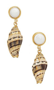 Brinker + Eliza Darya Earrings in Brown from Revolve.com | Revolve Clothing (Global)