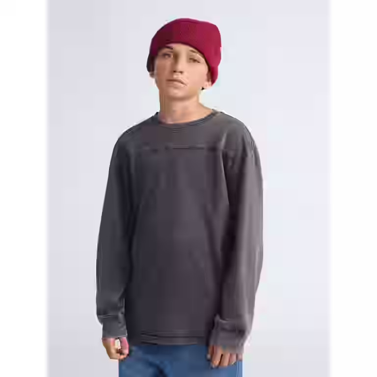 Weekend Academy Boys Football Yoke Cotton T-Shirt with Long Sleeves, Sizes 4-18 | Walmart (US)