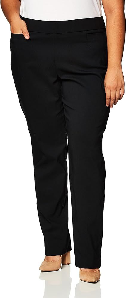 Briggs New York Women's Plus Size Super Stretch Millenium Welt Pocket Pull on Pant | Amazon (US)