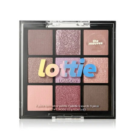 Lottie London Eyeshadow Palette The Mauves 9 Pan Eyeshadow Palette Talc Free 0.25 oz | Walmart (US)