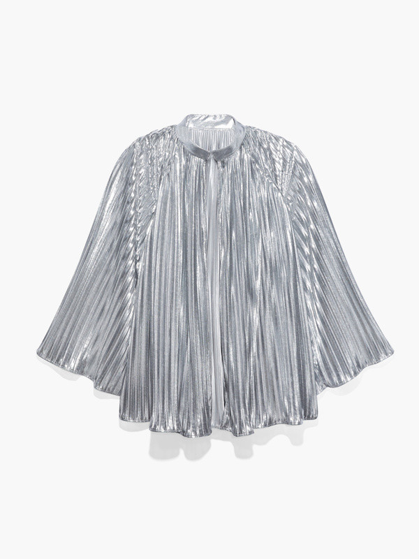 Pleated Lamé Bed Jacket in Grey & Silver | SAVAGE X FENTY | Savage x Fenty - North America
