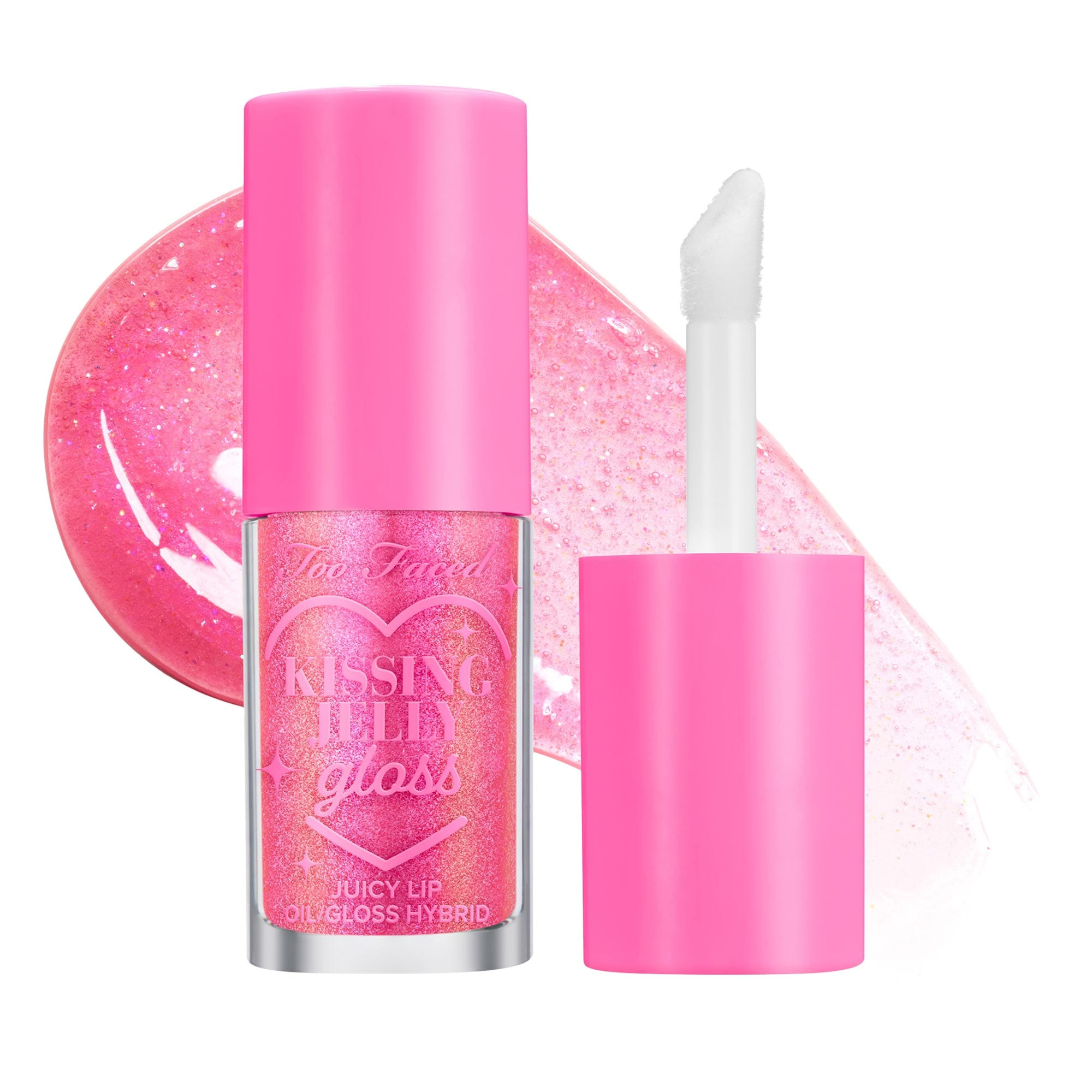 Too Faced Kissing Jelly Non-Sticky Lip Oil Gloss Bubblegum 0.15 oz | Sephora (US)