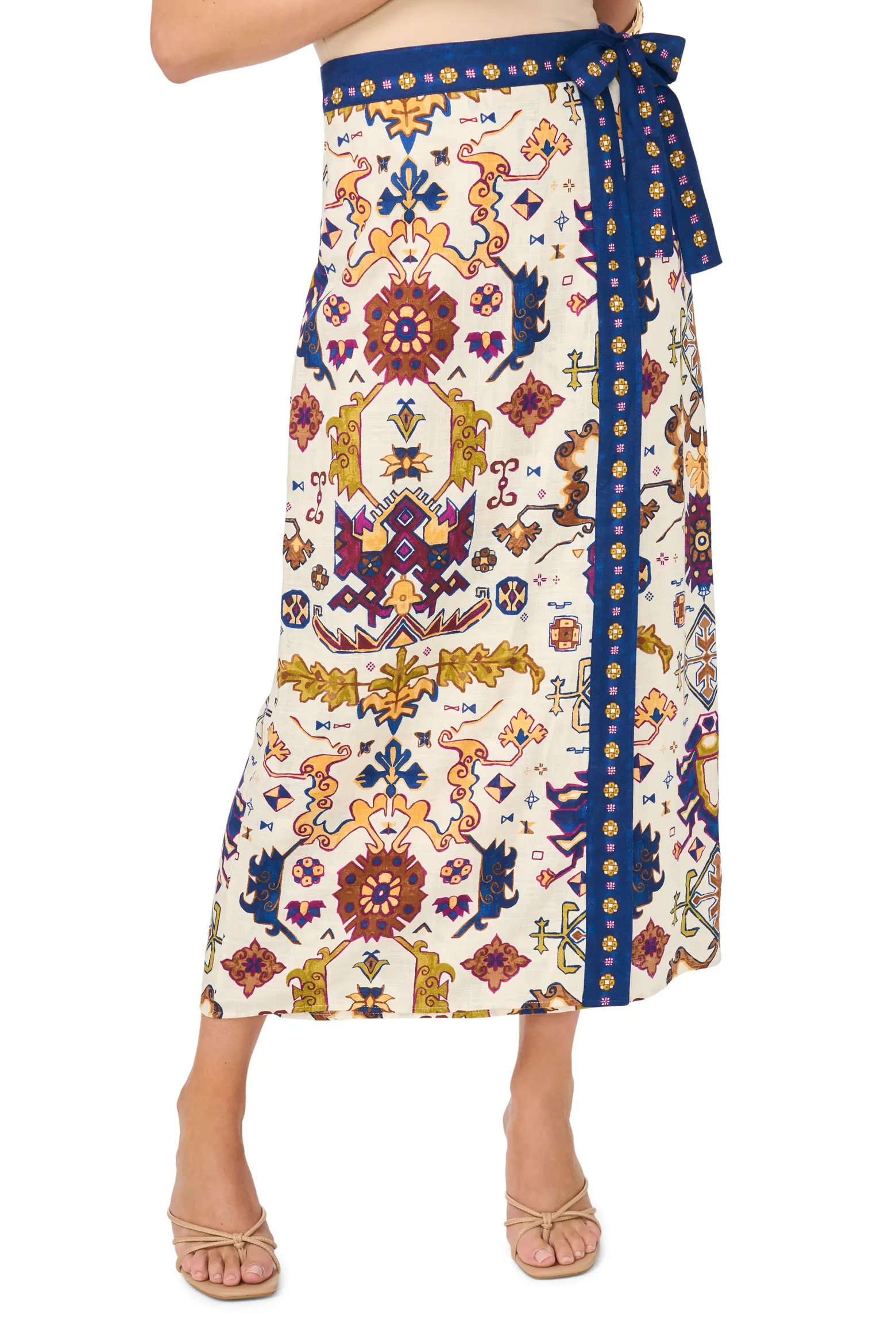 Print Wrap Midi Skirt (Women) | Nordstrom | Nordstrom