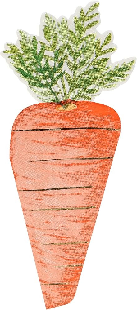 Meri Meri Foiled Carrot Napkins (Pack of 16) | Amazon (US)