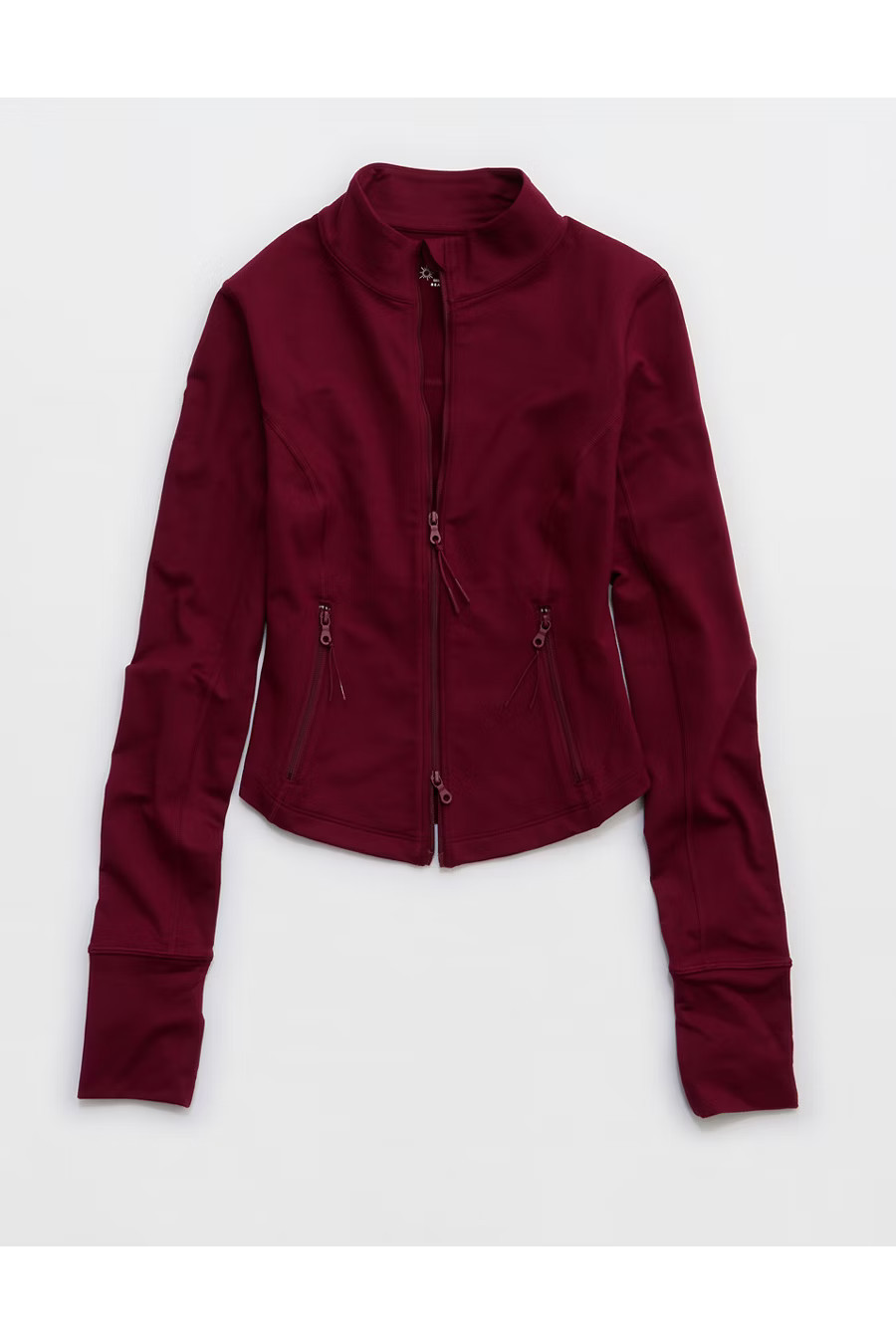 OFFLINE By Aerie The Hugger Full Zip Jacket Women's Deep Cherry XXS | Aerie