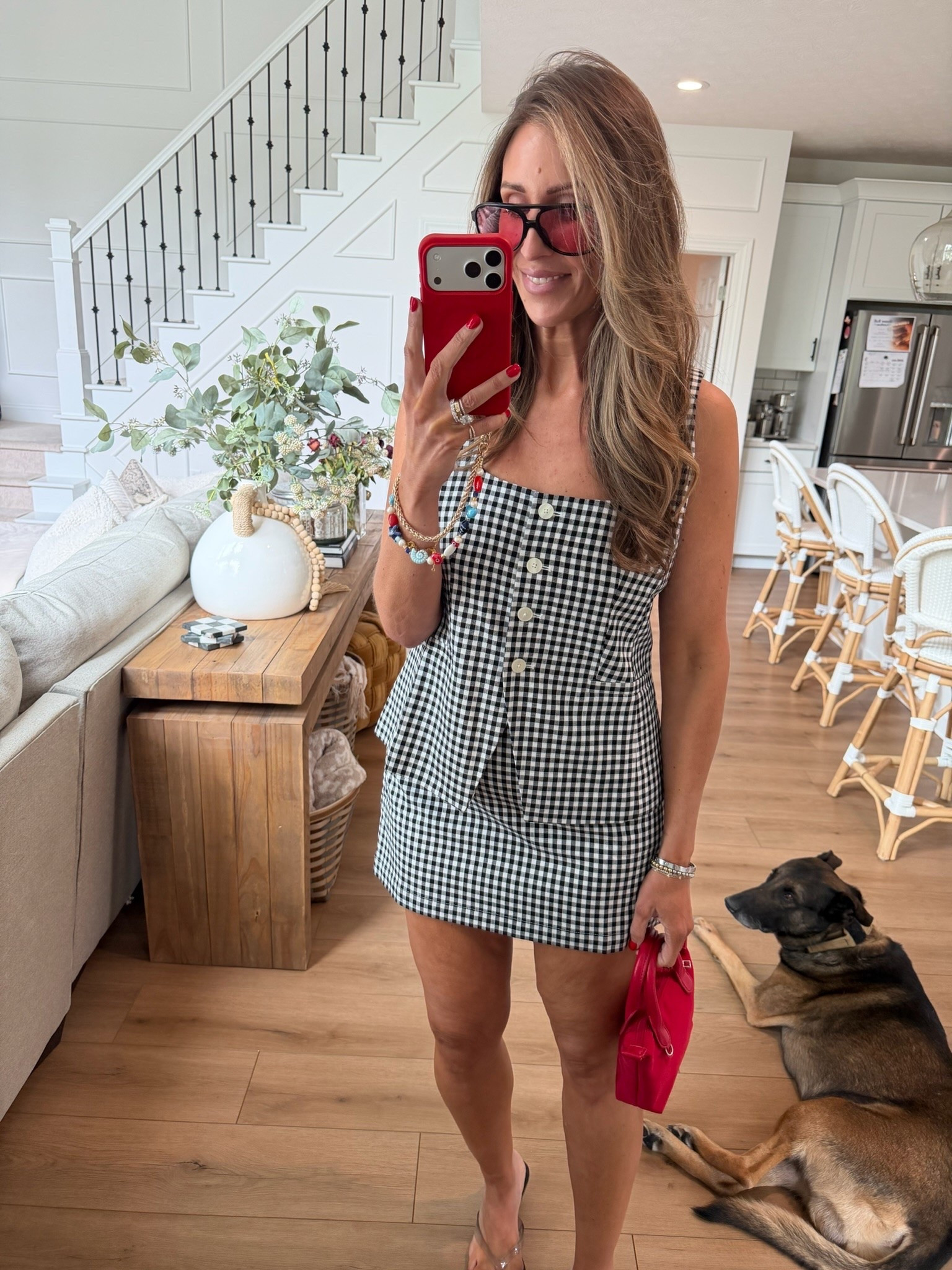 This gingham set is the perfect mix of playful and polished, making it ideal for brunches, errands, or casual weekends. The classic black and white check pattern pairs effortlessly with bold accessories for an elevated everyday look. Comfortable, chic, and versatile.

gingham outfit, black and white set, summer style, casual chic, brunch outfit, weekend look, everyday outfit, versatile style, themominstyle

#LTKootd #LTKSeasonal #LTKOver40