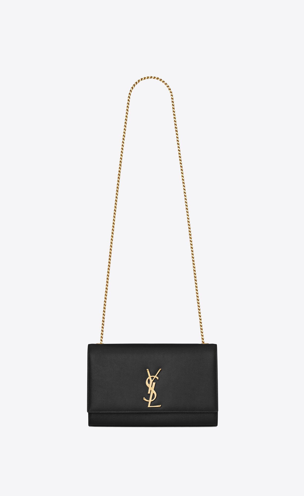 kate medium chain bag in grain de poudre embossed leather | Saint Laurent Inc. (Global)