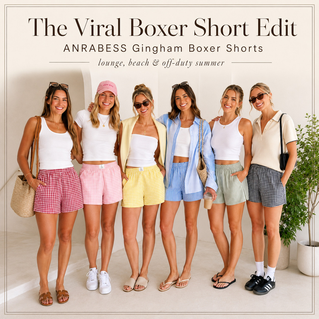 ANRABESS Summer Chic | Gingham Casual Loungewear Boxer Shorts 

The Viral Boxer Short Edit

The ANRABESS gingham boxer shorts are the kind of summer basic people save because they’re cute, comfy, easy to style, and actually wearable for more than just lounging.

These give that effortless “off-duty summer” look without trying too hard — perfect with a white tank, cropped tee, oversized button-down, ribbed top, sweatshirt, bikini top, sandals, sneakers, or slides. 

They’re lightweight, relaxed, and have that playful gingham/plaid look that feels very Pinterest, Y2K, beachy, and casual-cute.

Perfect for:
• summer lounge outfits
• beach cover-up outfits
• casual vacation outfits
• lake day outfits
• pool day outfits
• coffee run outfits
• airport travel outfits
• comfy everyday outfits
• Y2K summer style
• gingham shorts outfits
• plaid boxer shorts
• cute pajama shorts
• off-duty summer looks
• affordable Amazon fashion

These are the shorts you grab when you want to look cute but still feel like you’re wearing pajamas. 

They’re easy for lounging at home, throwing over a swimsuit, packing for vacation, styling for errands, or making a basic tank feel like an actual outfit.

I love this edit because every color has a different vibe — red feels classic summer, pink feels girly and soft, yellow feels sunny and fun, blue feels coastal, green feels easy and fresh, and black feels the most city-casual.

📌 Save this before summer hits because these are exactly the kind of easy little shorts that sell out once everyone starts building beach, lounge, and vacation outfits.

↓ Everything is linked!

#LTKActive #LTKSaleAlert #LTKTravel