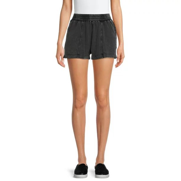 Time And Tru Women's Washed Finish Pull-On Shorts | Walmart (US)