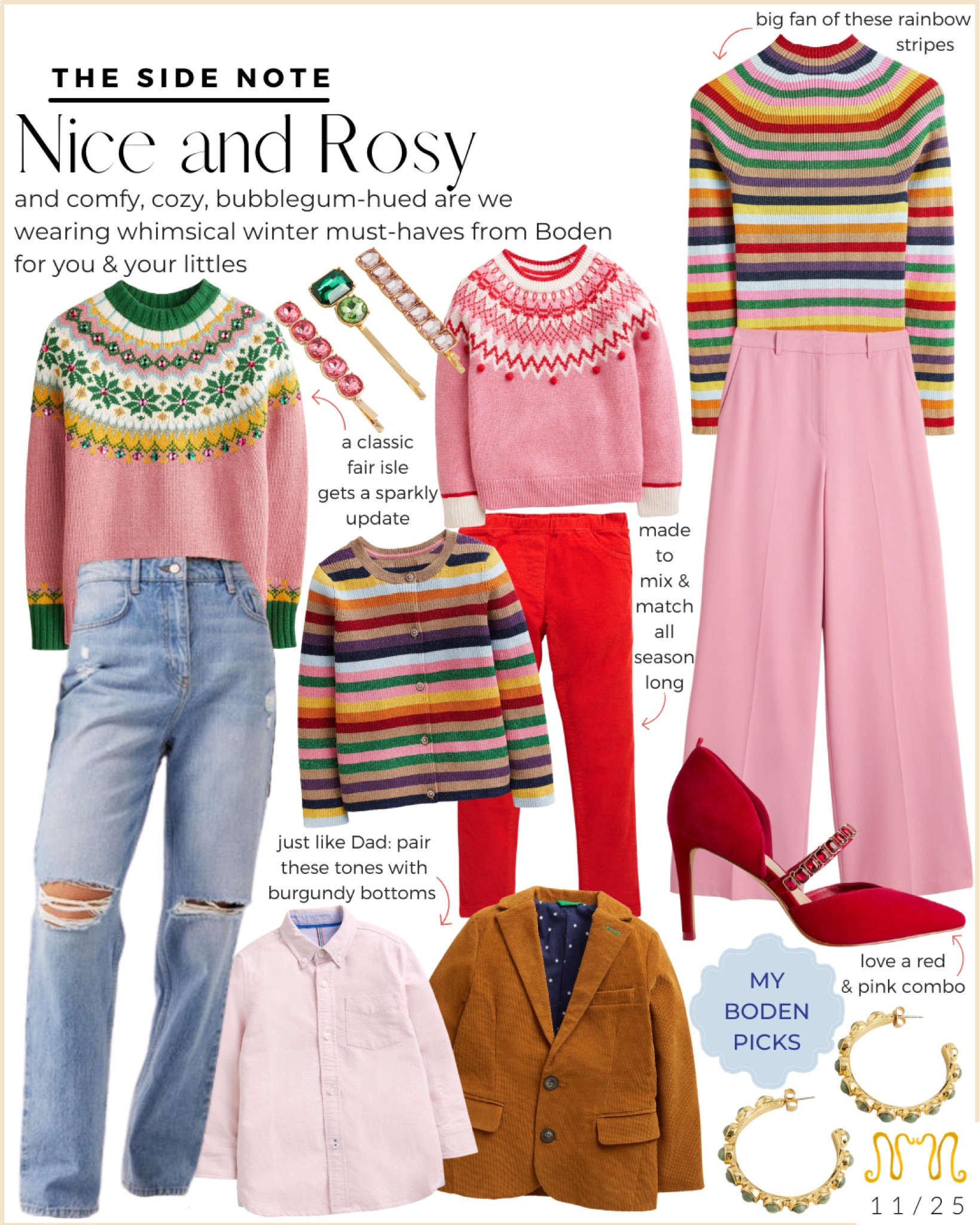 The Sidenote 🏷: nice & rosy and comfy, cozy, bubblegum-hued are we in @boden_clothing 🍡 #Boden #BodenByMe