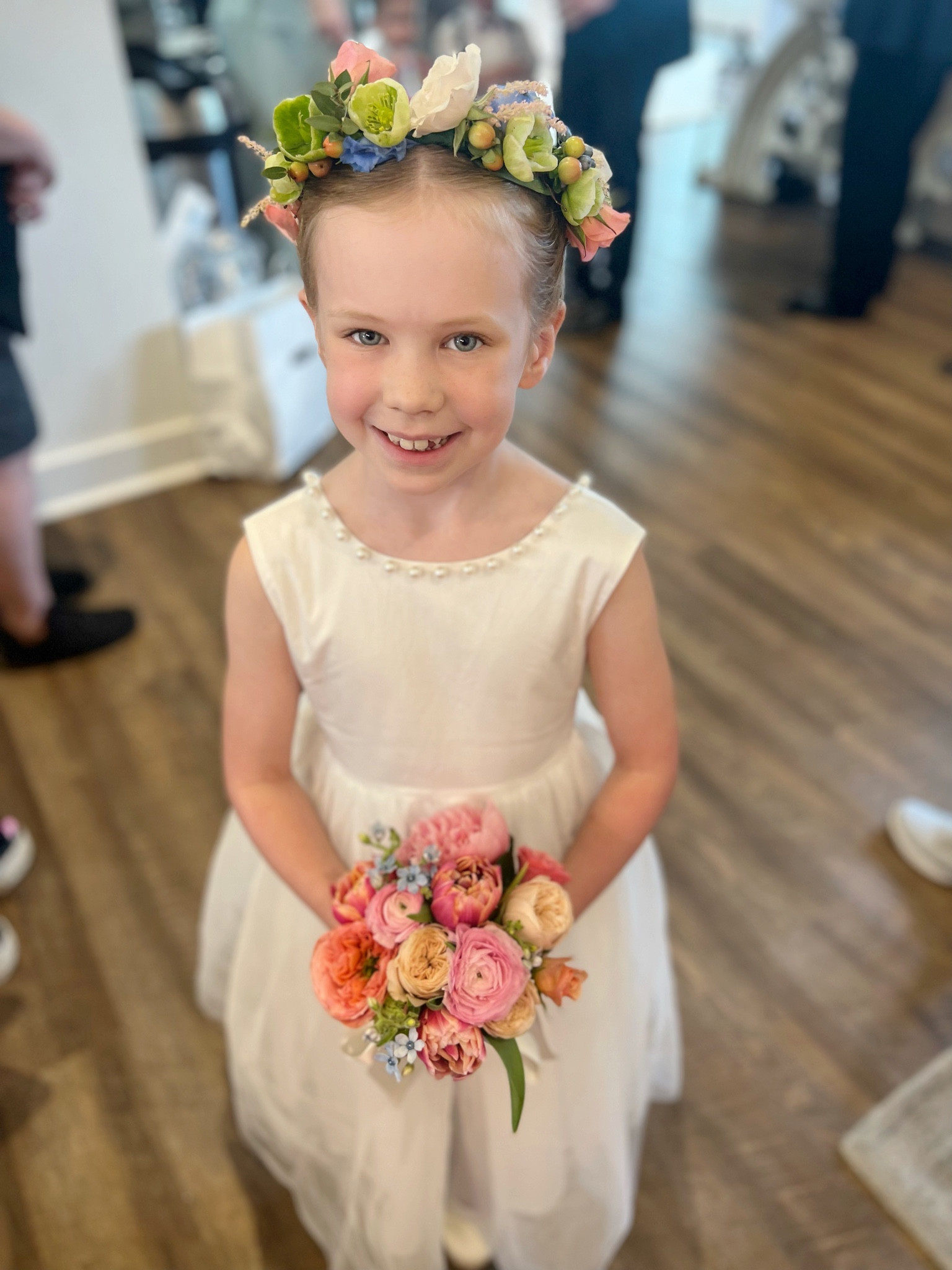 The most precious flower girl you ever did see! We love this precious flower girl dress with the pearl detailing and shoes to match! 

#LTKwedding #LTKkids