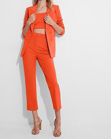 Conscious Edit Cropped Straight Pant Suit | Express