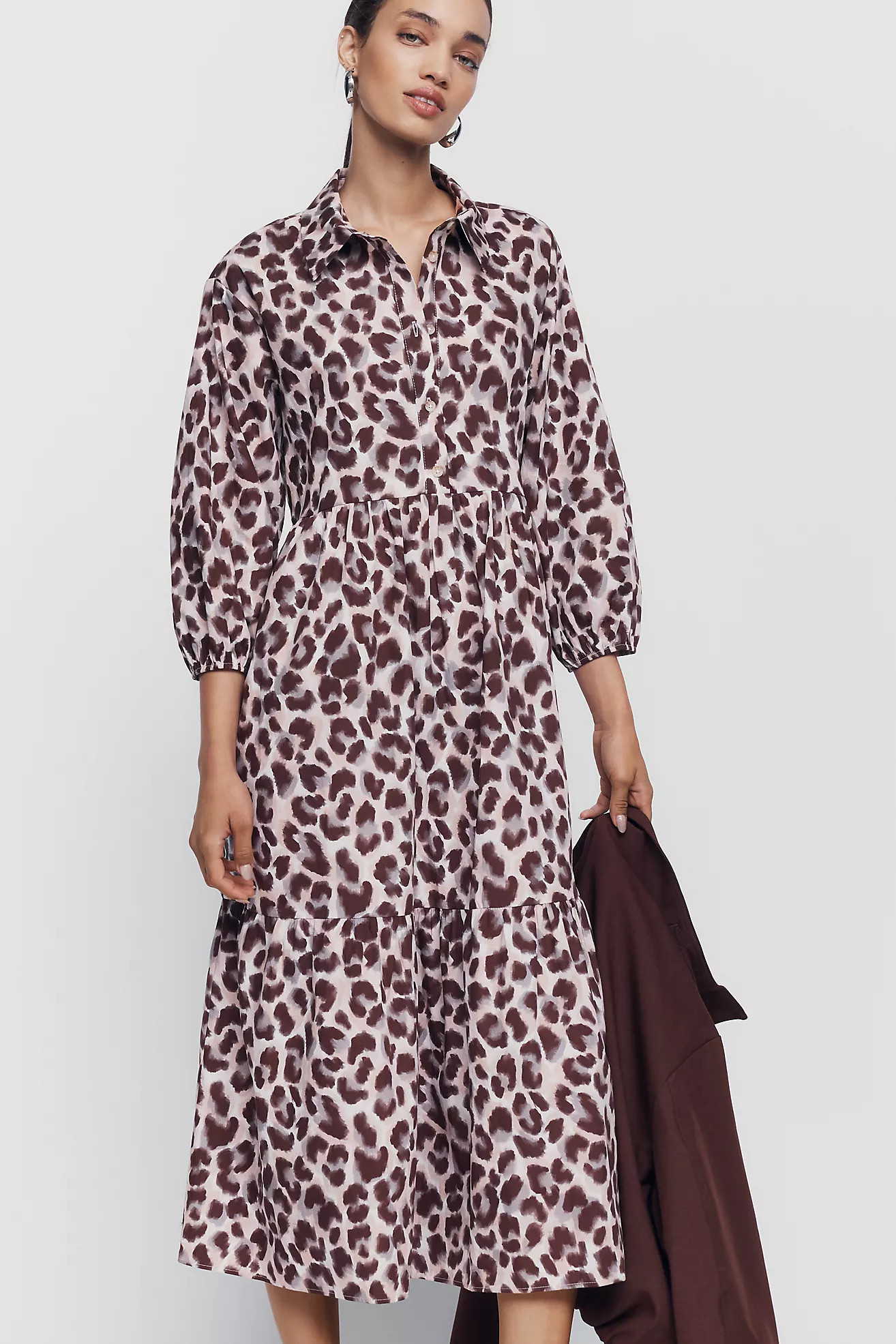 Maeve Bettina Cotton Midi Shirtdress | Anthropologie (US)