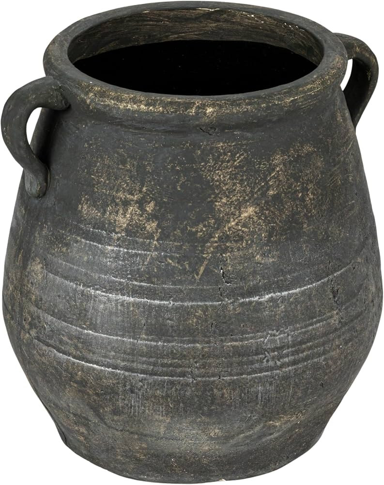 Creative Co-Op Whitewashed Terra-cotta Urn, Grey | Amazon (US)