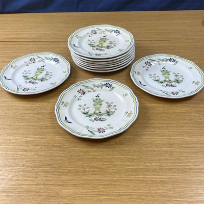 10 Longchamp Moustiers French Hand Painted 7 1/2” Salad Plates | eBay US