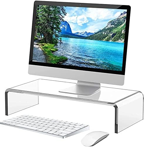 Acrylic Monitor Stand - Acrylic Computer Laptop Stand White Clear Monitor Stand Acrylic Computer ... | Amazon (CA)
