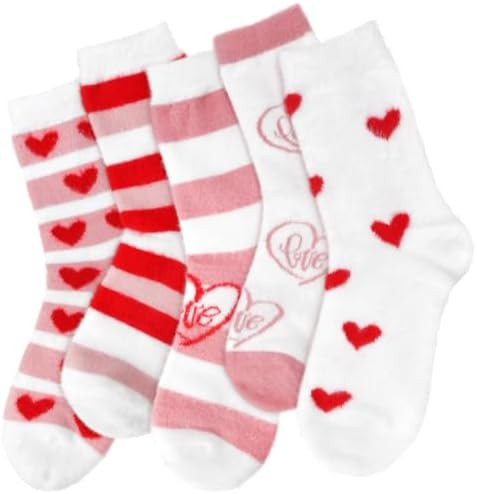FilmHOO Valentines Day Gifts for Her Wife Fuzzy Socks for Women Cozy Fluffy Warm Socks Birthday G... | Amazon (US)