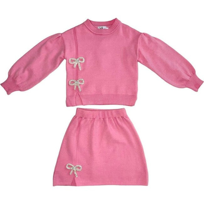 Lola + The Boys | Pretty in Pink Bow Set (Multicolor, Size 6Y) | Maisonette | Maisonette