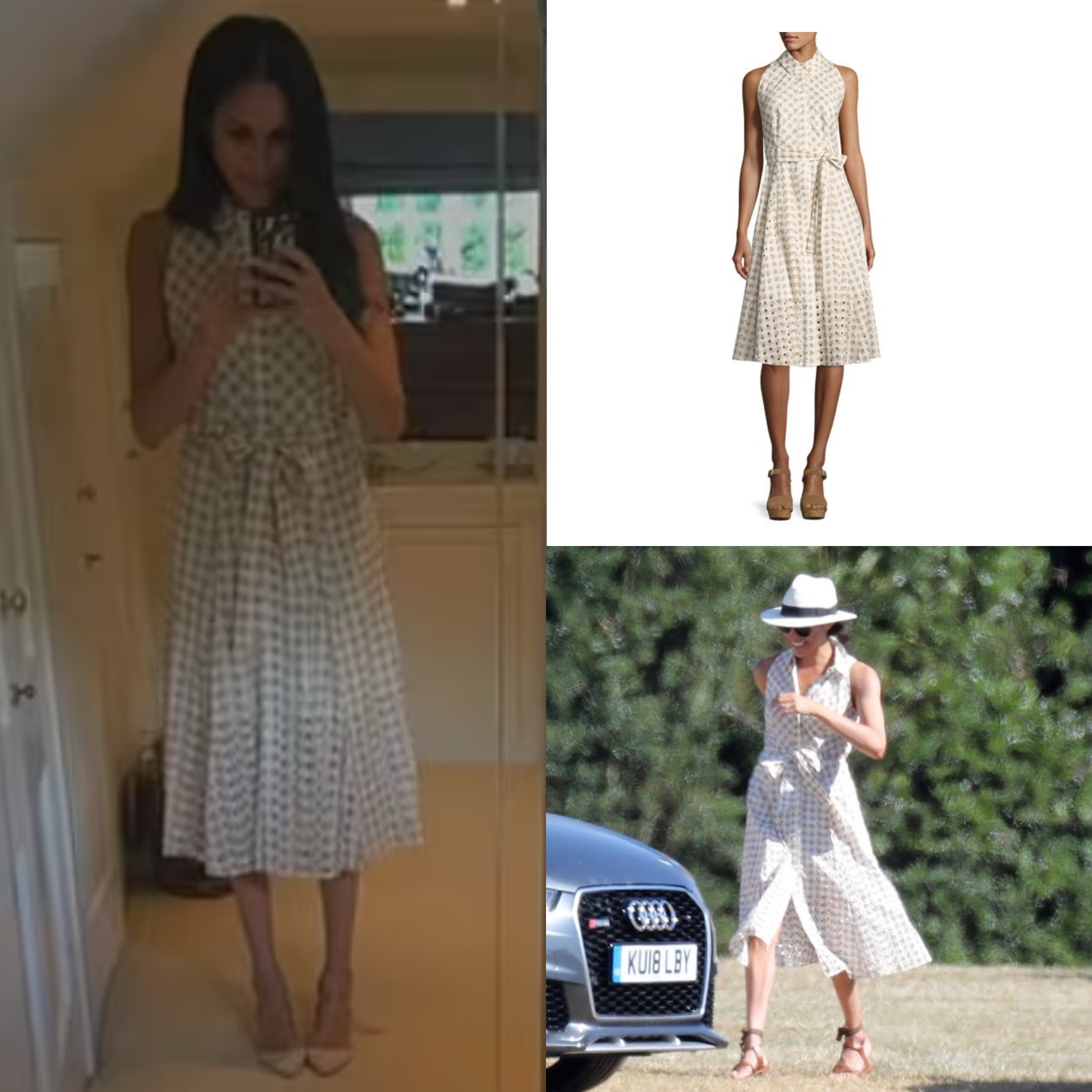 Meghan swearing shoshanna ‘Ashland’ gingham dress and matilde pumps by Aquazzura 

#LTKstyletip #LTKshoecrush
