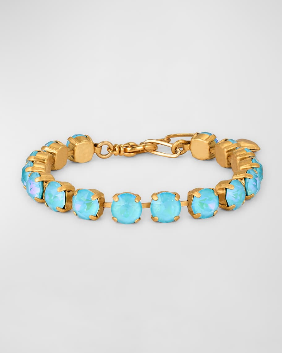 Elizabeth Cole 24k Yellow Gold-Plated Kaisa Crystal Bracelet | Neiman Marcus