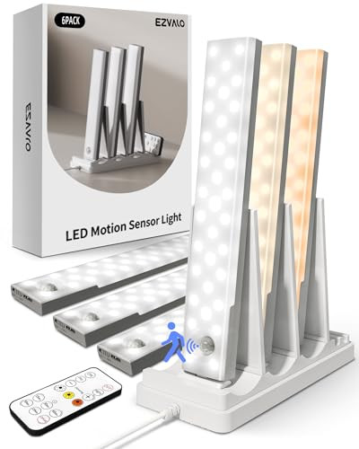 EZVALO 6-Pack Under Cabinet Lighting with Charging Station, 2000mAh Rechargeable Wireless Motion ... | Amazon (US)