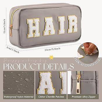 Cunno Preppy Makeup Bags Nylon for Women | Amazon (US)