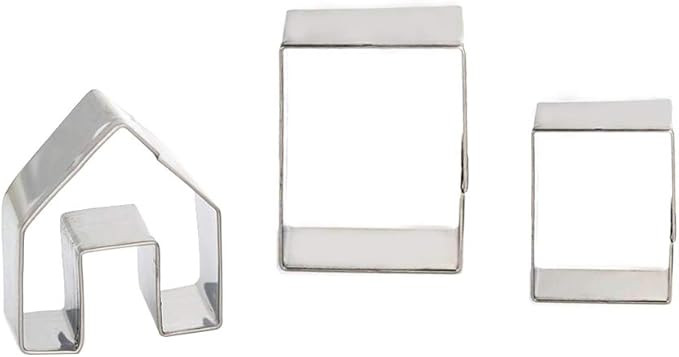 SIENON Gingerbread House Cookie Cutter Set 3pcs, 3D Stainless Steel Mini Christmas House Cookie C... | Amazon (CA)