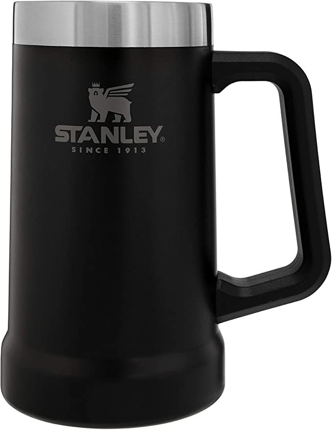 Stanley Aluminum 10-02874-030 The Big Grip Beer Stein Matte Black 24OZ / .7L | Amazon (US)