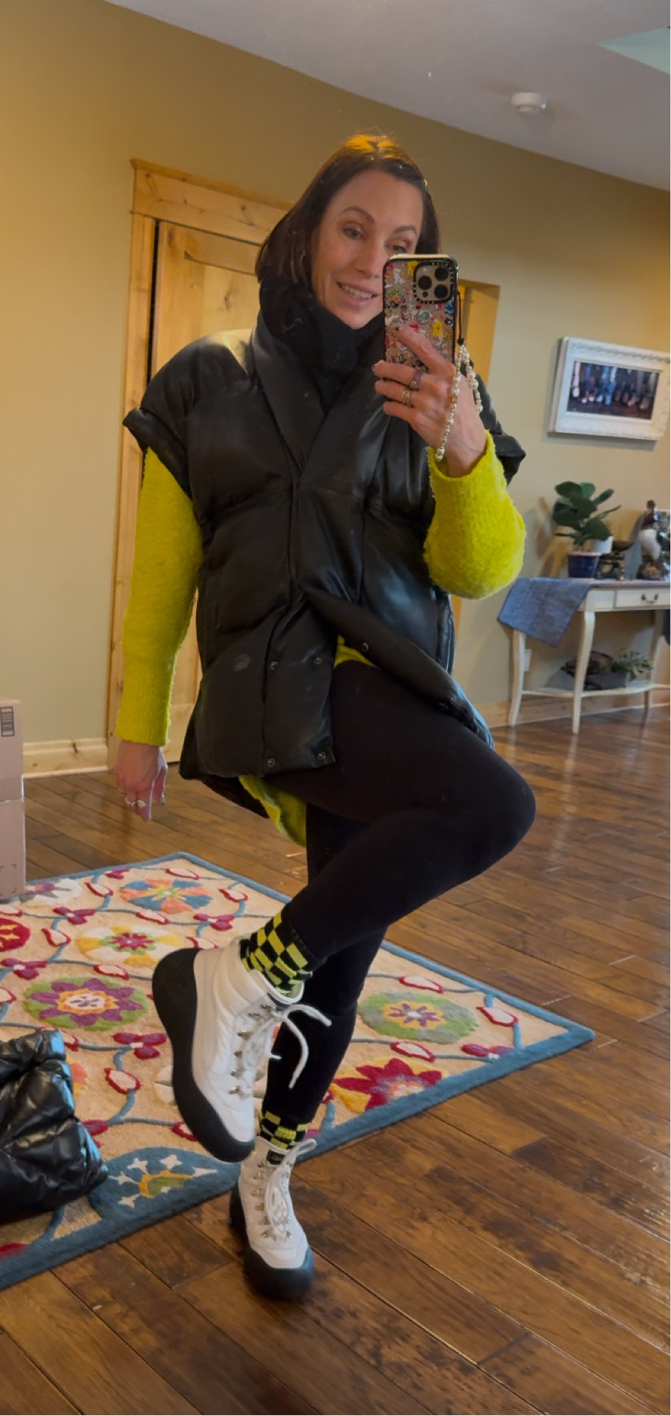 winter outfit inspo! 
Sweater is free people - vest is frame (old) linking similar 
Boots are Chanel - linking similar 

#LTKStyleTip #LTKShoeCrush #LTKFindsUnder100