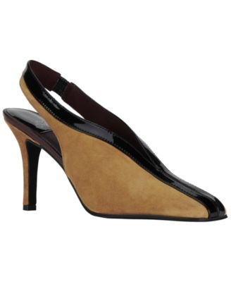 Jeffrey Campbell Women's Means Slingback Square Toe Pumps - Black/White Combo | Macy's