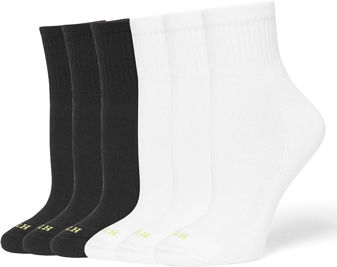 HUE Women's Mini Crew Sock 6 Pair Pack | Amazon (US)