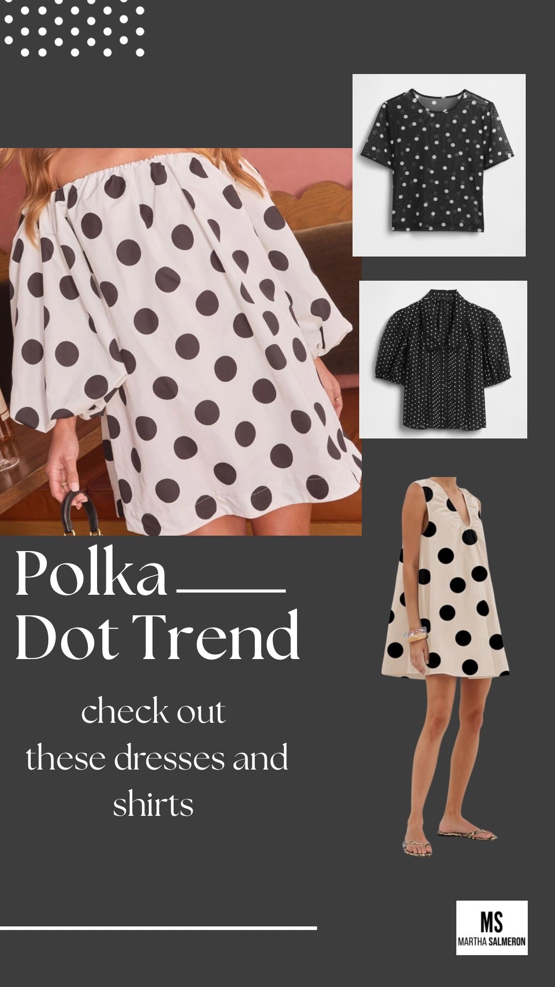 Spotted: the polka dot trend taking over this season 🖤✨ Dresses + tops linked for you

#LTKWorkwear #LTKFindsUnder100 #LTKSeasonal