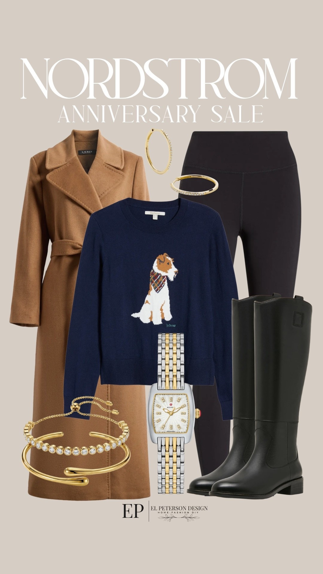 Nordstrom Anniversary Sale
Long trench coat
Leggings
Knee high boots
Bracelet 
Watch
Sweater 
Earrings

#LTKSaleAlert