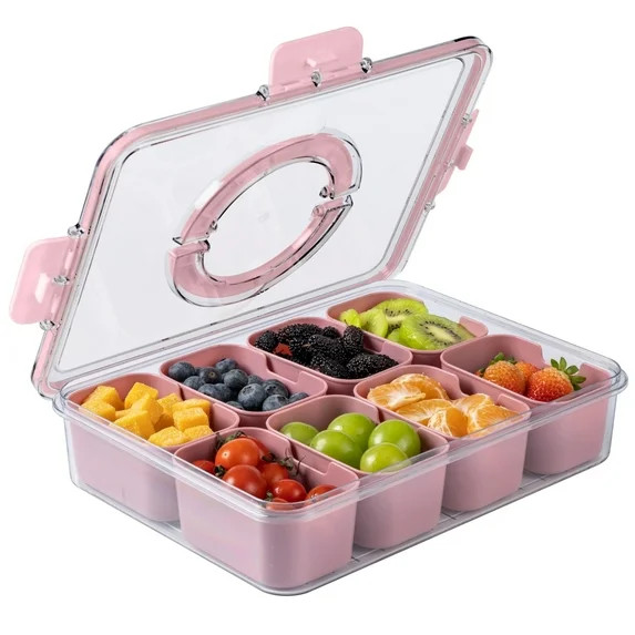 COOK WITH COLOR Snackle Box for Kids Lunch Box and Snack Container, Pink | Walmart (US)